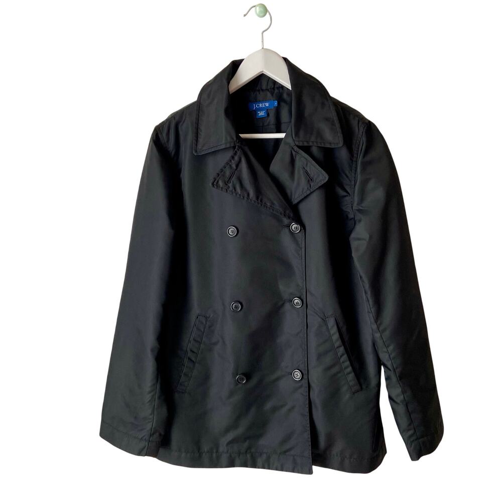 J. Crew Nylon Double-Breasted Pea Coat Size Large